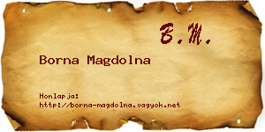 Borna Magdolna névjegykártya